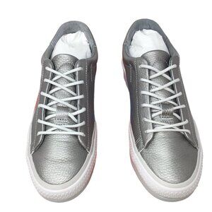 Wolky Gray Sneakers with Metallic Finish and White Laces